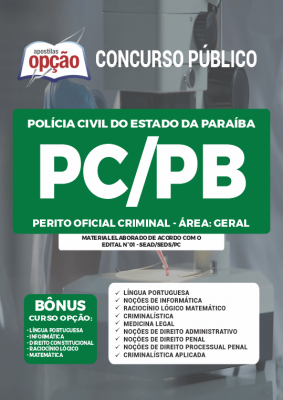 Apostila PC-PB - Perito Oficial Criminal – Área: Geral