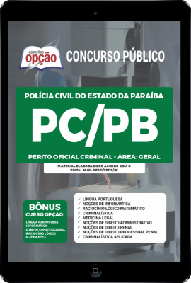 Apostila PC-PB em PDF - Perito Oficial Criminal – Área: Geral