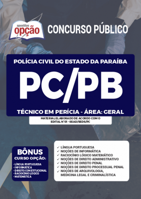 Apostila PC-PB - Técnico em Perícia – Área: Geral