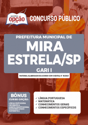 Apostila Prefeitura de Mira Estrela - SP - Gari I
