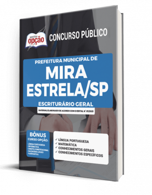 Apostila Prefeitura de Mira Estrela - SP - Escriturário Geral
