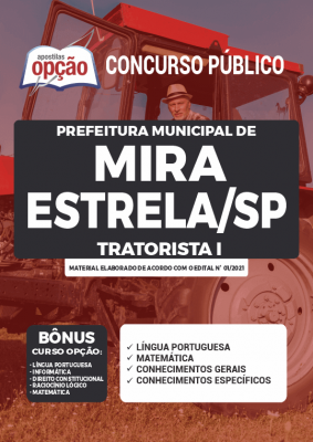 Apostila Prefeitura de Mira Estrela - SP - Tratorista I