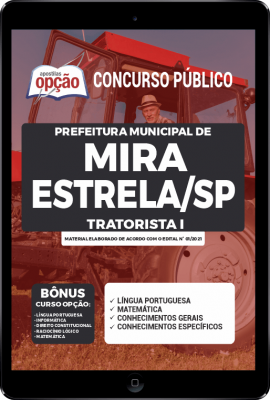 Apostila Prefeitura de Mira Estrela - SP em PDF - Tratorista I