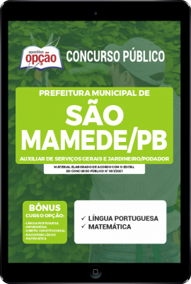 Apostila Prefeitura de São Mamede - PB em PDF - Auxiliar de Serviços Gerais e Jardineiro/Podador