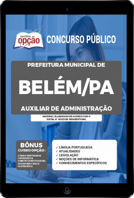 Apostila Prefeitura de Belém - PA em PDF - Auxiliar de Administração