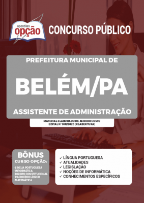 Apostila Prefeitura de Belém - PA - Assistente de Administração
