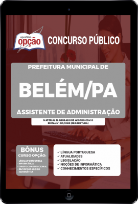 Apostila Prefeitura de Belém - PA em PDF - Assistente de Administração
