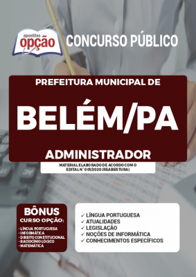 Apostila Prefeitura de Belém - PA - Administrador