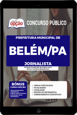 Apostila Prefeitura de Belém - PA em PDF - Jornalista