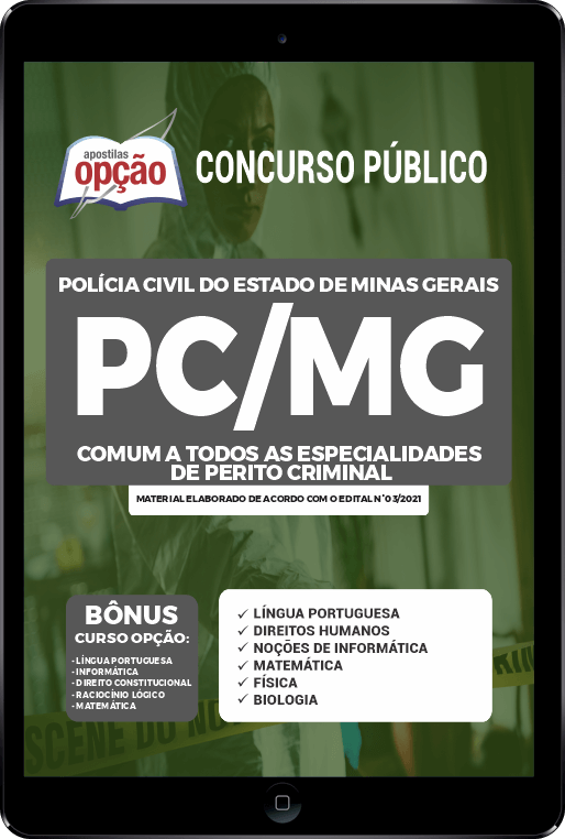 Apostila PC-MG PDF - Todas Espec Perito Criminal 2021