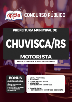 Apostila Prefeitura de Chuvisca - RS - Motorista