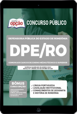 Apostila DPE-RO em PDF - Comum aos Cargos de Ensino Médio/Técnico e Superior