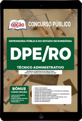 Apostila DPE-RO em PDF - Técnico Administrativo