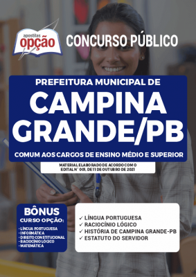 Apostila Prefeitura de Campina Grande - PB - Comum aos Cargos de Ensino Médio e Superior