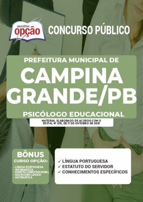 Apostila Prefeitura de Campina Grande - PB - Psicólogo Educacional