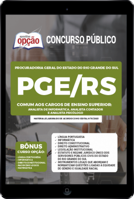 Apostila PGE-RS em PDF - Comum aos Cargos de Ensino Superior