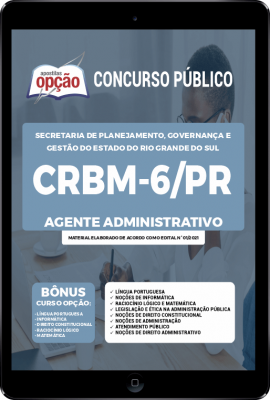 Apostila CRBM-6/PR em PDF - Agente Administrativo