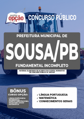 Apostila Prefeitura de Sousa - PB - Fundamental Incompleto