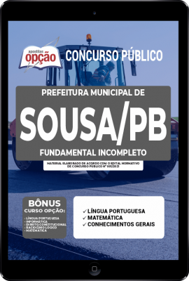 Apostila Prefeitura de Sousa - PB em PDF - Fundamental Incompleto