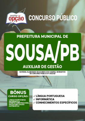 Apostila Prefeitura de Sousa - PB - Auxiliar de Gestão