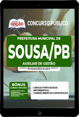 Apostila Prefeitura de Sousa - PB em PDF - Auxiliar de Gestão
