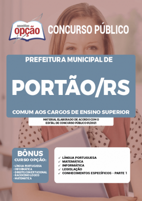 Apostila Prefeitura de Portão - RS - Comum aos Cargos de Ensino Superior