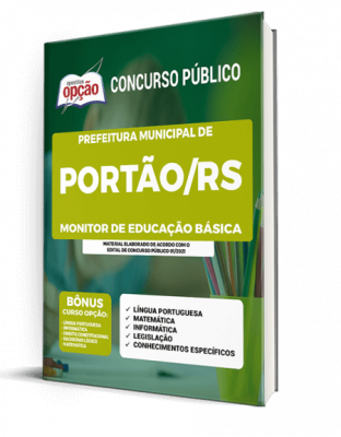 Apostila Prefeitura de Portão - RS - Monitor de Educação Básica