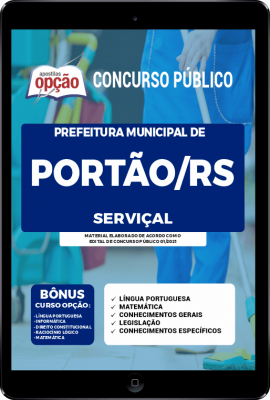 Apostila Prefeitura de Portão - RS em PDF - Serviçal