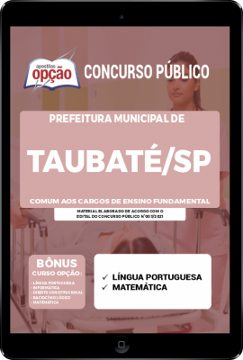 Apostila Prefeitura de Taubaté - SP em PDF - Comum aos Cargos de Ensino Fundamental
