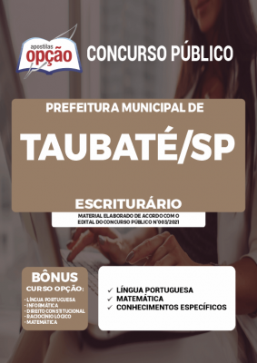 Apostila Prefeitura de Taubaté - SP - Escriturário