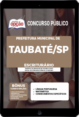 Apostila Prefeitura de Taubaté - SP em PDF - Escriturário