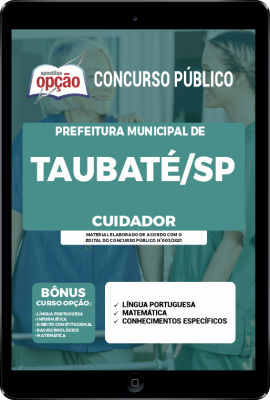 Apostila Prefeitura de Taubaté - SP em PDF - Cuidador