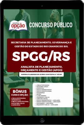Apostila SPGG-RS em PDF - Analista de Planejamento, Orçamento e Gestão (APOG)