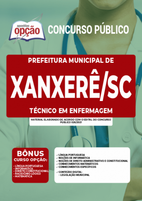 Apostila Prefeitura de Xanxerê - SC - Técnico em enfermagem