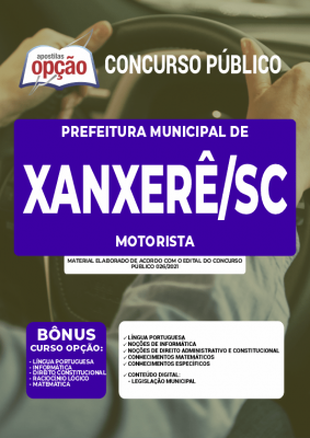 Apostila Prefeitura de Xanxerê - SC - Motorista