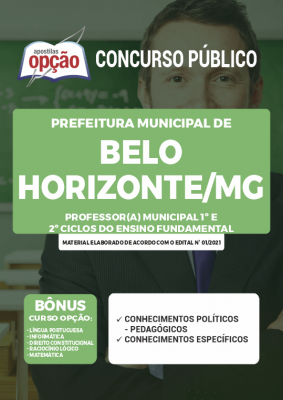 Apostila Prefeitura de Belo Horizonte - MG - Professor(a) Municipal 1º e 2º Ciclos do Ensino Fundamental