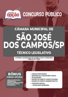 Apostila Câmara de São José dos Campos - SP - Técnico Legislativo
