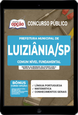 Apostila Prefeitura de Luiziânia - SP em PDF - Comum Nível Fundamental