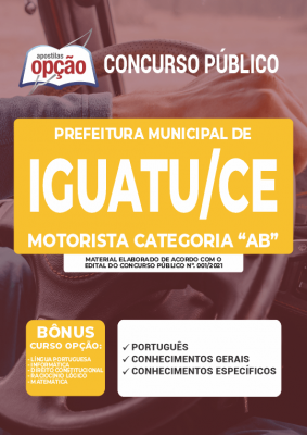 Apostila Prefeitura de Iguatu - CE - Motorista Categoria "AB"
