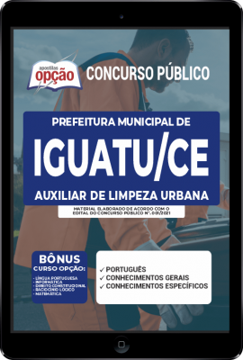 Apostila Prefeitura de Iguatu - CE em PDF - Auxiliar de Limpeza Urbana