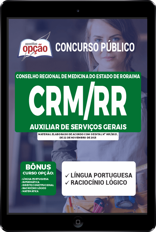 Apostila CRM-RR PDF - Auxiliar de Serviços Gerais 2021