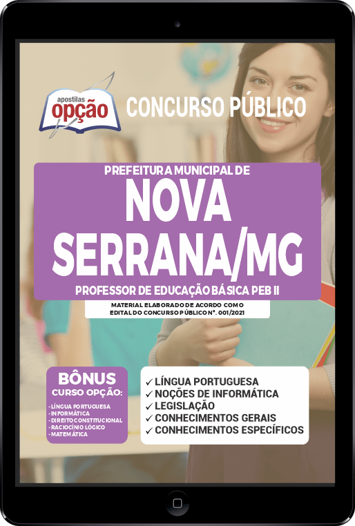 Apostila Pref Nova Serrana MG PDF Professor Educação Básica PEB II 2021