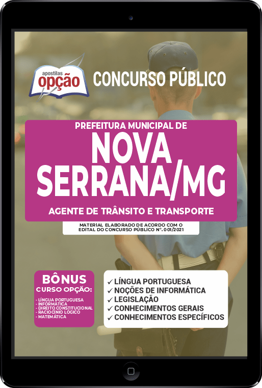 Apostila Pref Nova Serrana MG PDF Agente de Trânsito e Transporte 2021
