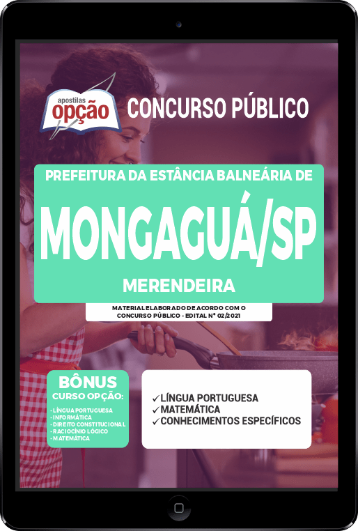 Apostila Prefeitura de Mongaguá - SP PDF - Merendeira 2021