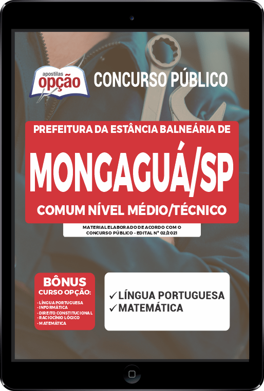 Apostila Prefeitura de Mongaguá - SP PDF - Comum Nível Médio 2021