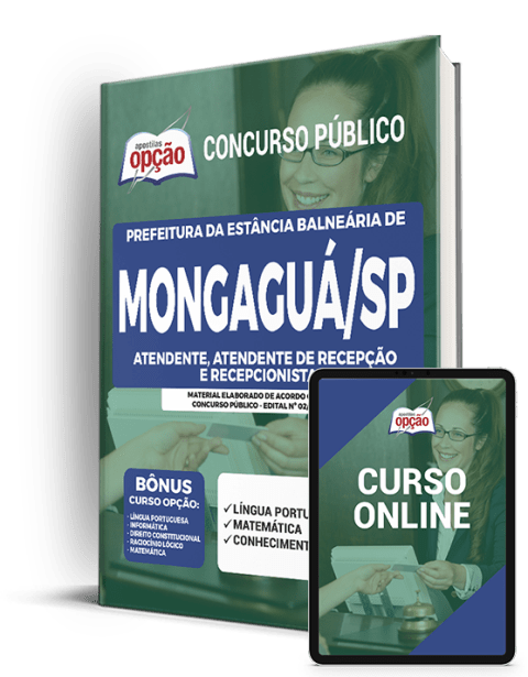 Apostila Pref Mongaguá - SP 2021 Atendente e Recepcionista
