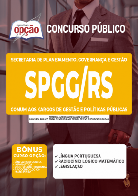 Apostila SPGG-RS - Comum aos Cargos de Gestão e Políticas Públicas