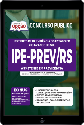 Apostila IPE PREV - RS em PDF - Assistente em Previdência