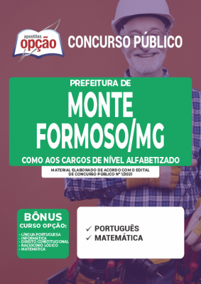 Apostila Prefeitura de Monte Formoso - MG - Comum aos Cargos de Nível Alfabetizado