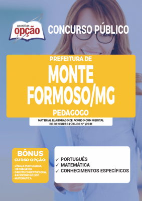 Apostila Prefeitura de Monte Formoso - MG - Pedagogo